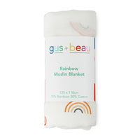 Baby Muslin Blanket in Rainbows