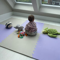 Plain Playmat Set in Lilac + Cream