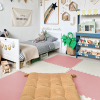 Plain Playmat Set in Rose + Cream