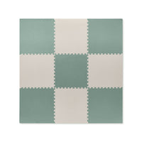Plain Playmat Set in Sage + Cream