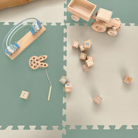 Plain Playmat Set in Sage + Cream