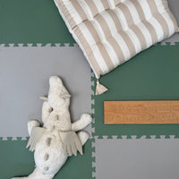 Plain Playmat Set in Sage + Grey