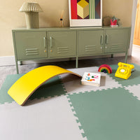Plain Playmat Set in Sage + Grey