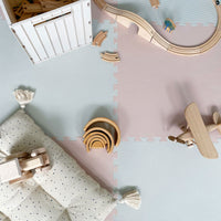 Plain Playmat Set in Soft Beige + Cream