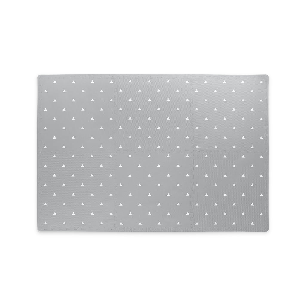 Premium Baby Playmat in Grey Triangle Design