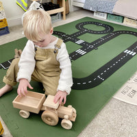 Plain Playmat Set in Forest Green